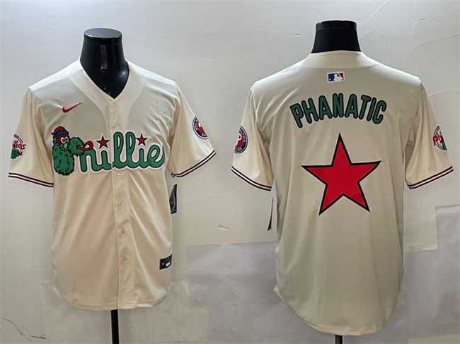 Mens Philadelphia Phillies Phanatic Cream Limited Stitched Jersey